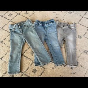 3 new pair of Baby gap jeans.